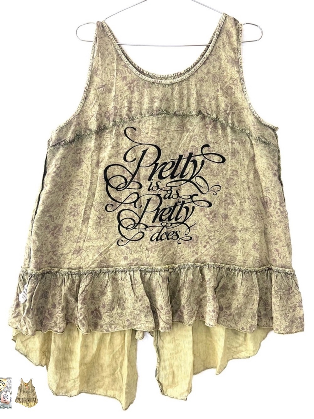 Pretty Is As Pretty Does Ruffled Tank Top - Cream